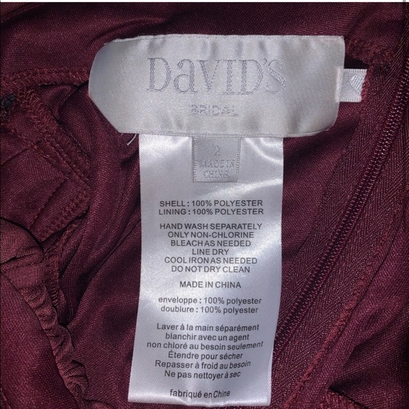 David’s Bridal Wine Bridesmaid Dress 🍷 - Picture 3 of 4